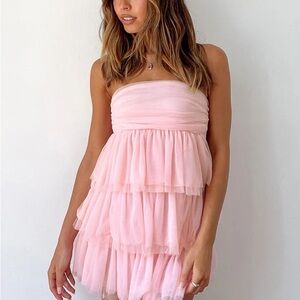 BEGINNING BOUTIQUE BIRTHDAY GIRL PINK MINI PARTY DRESS